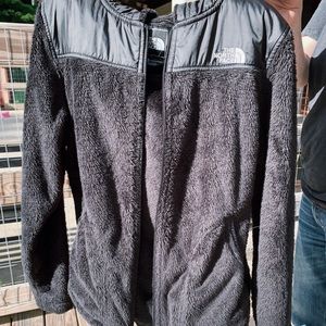 Black furry north face